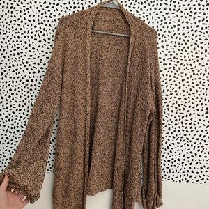 Pink and black knit cardigan